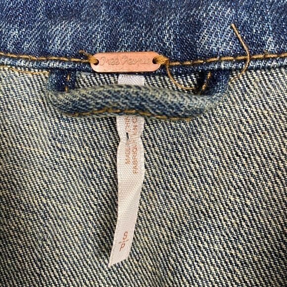 Free People Lace Paneled Jean Jacket - Picture 7 of 7